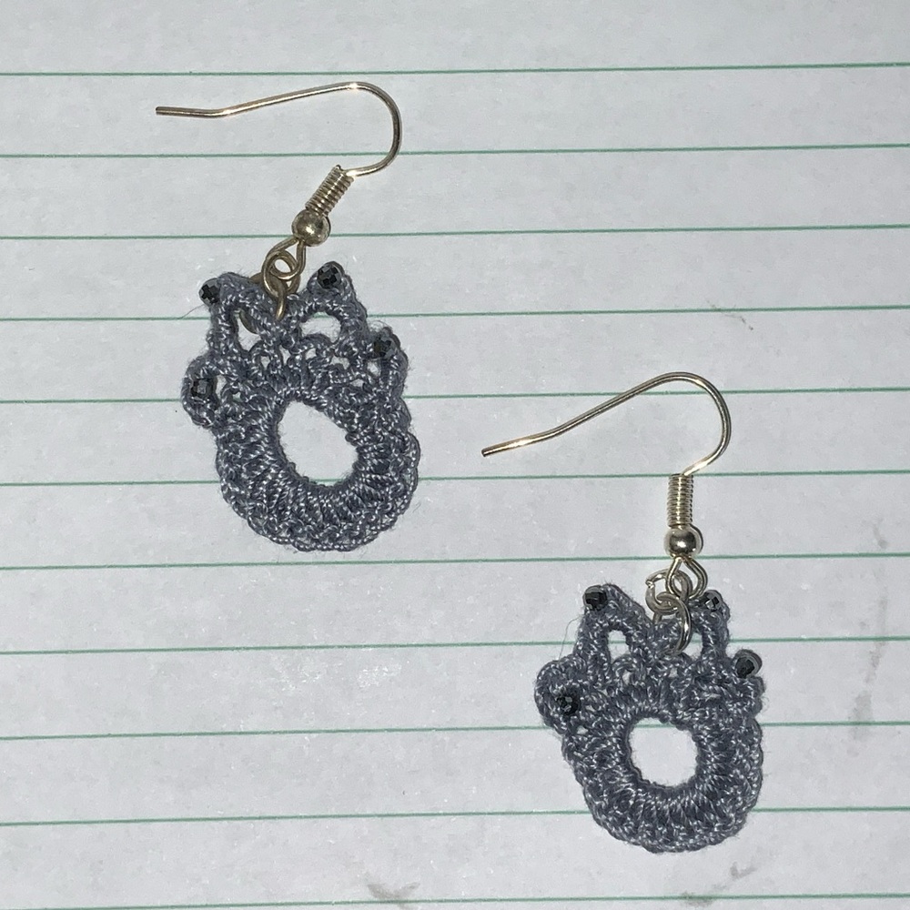 Precious Handmade Paw Print Earrings